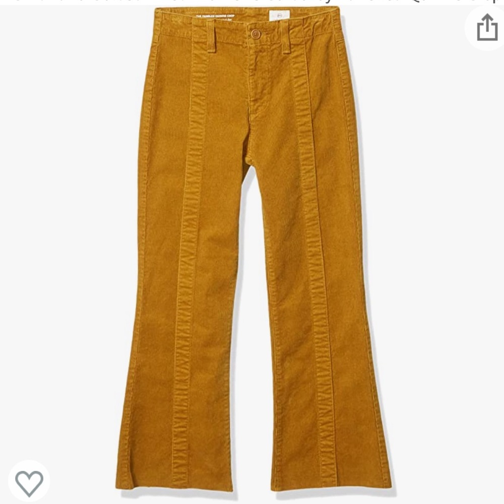 AG Adriano Goldschmied Women's Corduroy Panelled Quinne Crop